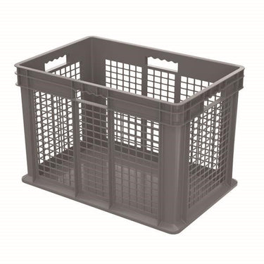 Akro-Mils® Straight Wall Container, Mesh Sides & Solid Base, 23 3/4